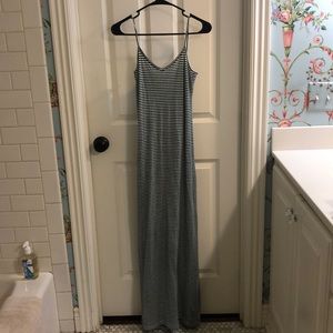 American Apparel Green and White Stripe Maxi